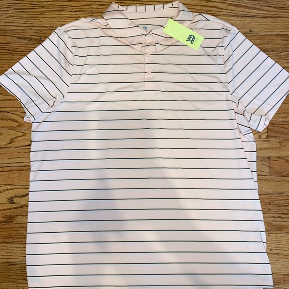 All in motion size xxl peach golf shirt nwt